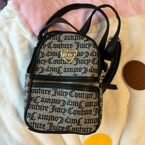 Juicy Couture Mini Black Backpack and Wallet